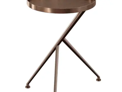 Cecilia Antique Rust Metal Accent Table Crate and Barrel 3D model