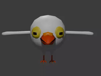 little dove low poly Low-poly 3D model
