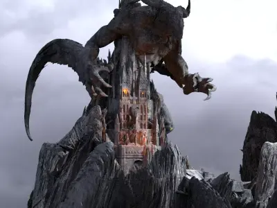 Dark Lizard Realms Arch Towers  3D model