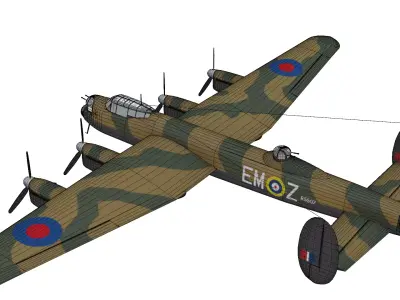 Avro Lancaster Low-poly 3D model purchase