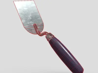 Plaster Spatula Low-poly 3D model