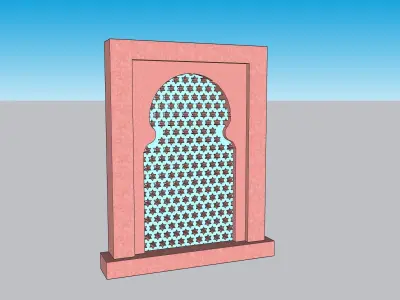 indian jodhpuri stone jharokha 3D model