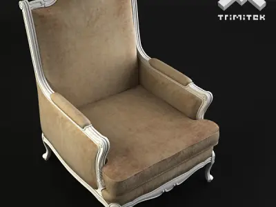 Classic Armchair - Moses - Beige 3D model