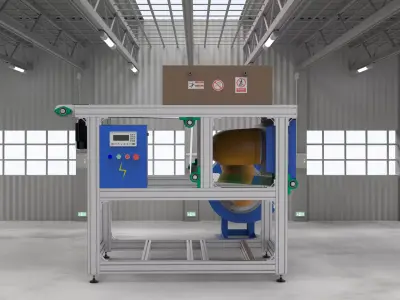 Rapid cooling conveyor Free 3D model