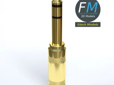 Stereo jack plug 3D model