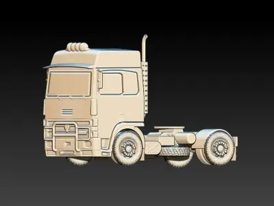 Semi Trailer Truck Pendant Necklace Jewelry  3D print model