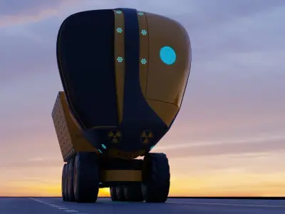 Unmanned Electric Truck UV 3D model