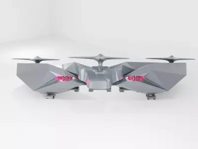 3D modern well-built fighter aircraft model Low-poly 3D model