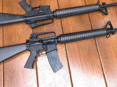 M16A2 rifle Low-poly 3D model buy