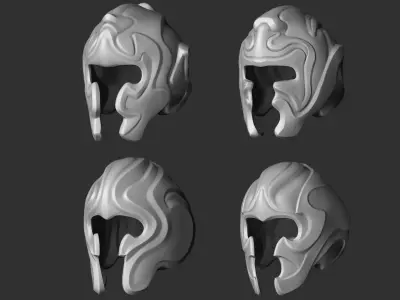 Fantasy Medieval Helmets  3D model purchase