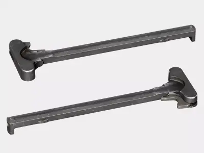 AR15 M4A1 Modular Charging Handle Customizable Low-poly 3D model