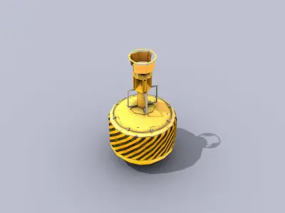 Ocean Buoy Low-poly 3D model