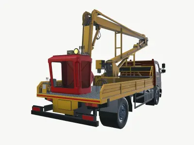 man lifting vehicle 3D model