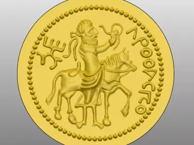 Coin pendant Free 3D model buy
