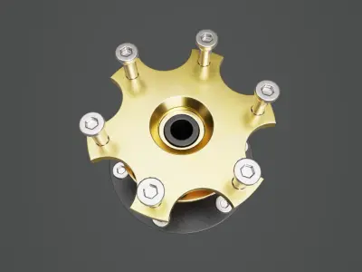 Quick Release Bolt-On Boss 01 Low-poly 3D model