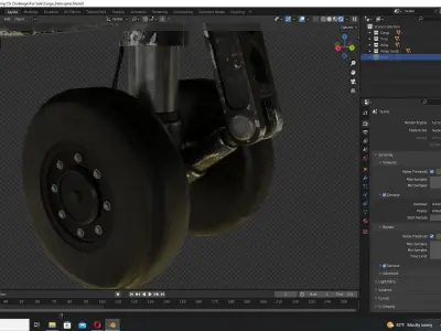 Cargo Helicopter Scratched 3D model