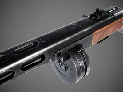 world war gun 3D model