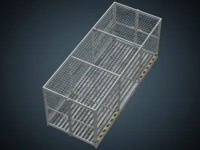 Cage 3B Low-poly 3D model