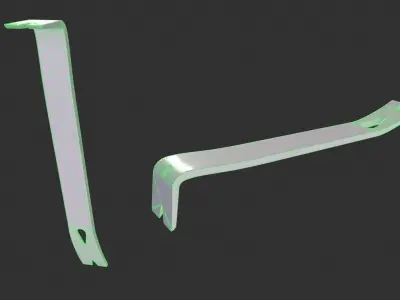 Crowbar hammer Low-poly 3D model