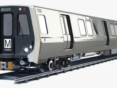 WMATA 7000 Metro Train 3D model