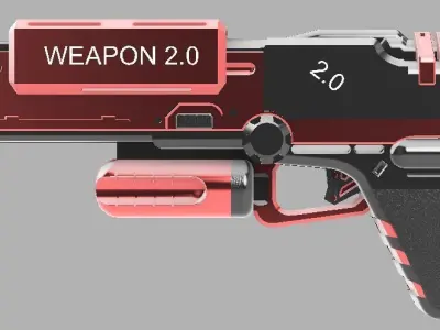 HANDGUN gun 3D model purchase