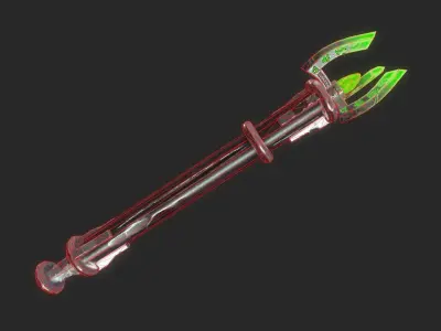 Fantasy Stylish- Wand of Vand Low-poly 3D model