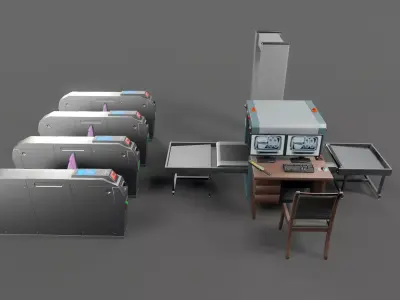 airport package Low-poly 3D model