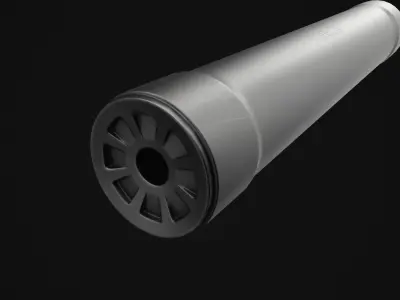 Sig Sauer SRD22X Suppressor Low-poly 3D model