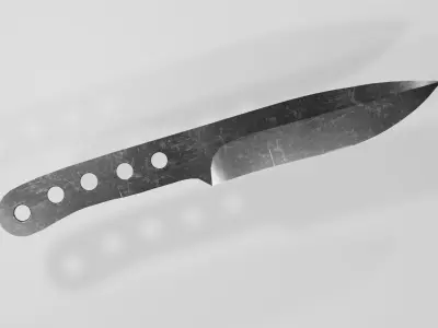 Throwing knife Low-poly 3D model