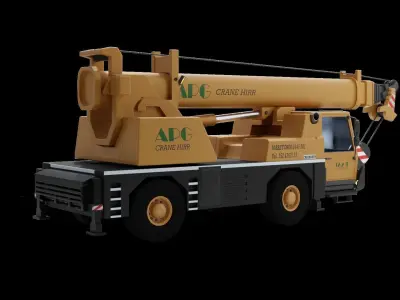 Crane Rigged Low-poly 3D model