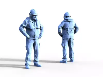 Rico B two police officers 3D print model