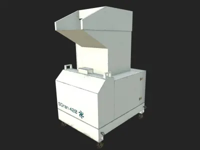 Waste Plastics Granulator Low-poly 3D model