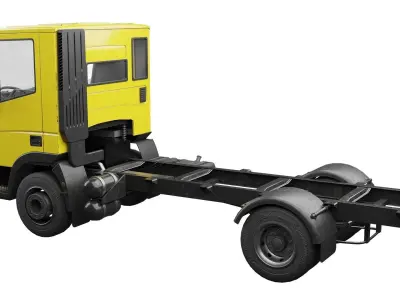Iveco Eurocargo 100E18 2001 Chassis Low-poly 3D model