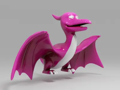 Dinosaur cartoon 5 Low-poly 3D model