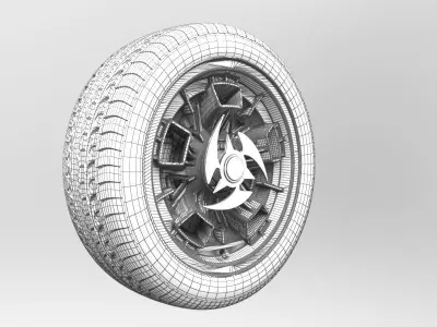 Realistic Wheel Tire 3D model