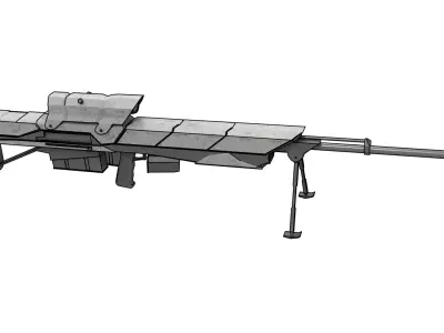 Sci fi sniper rifle Free low-poly 3D model