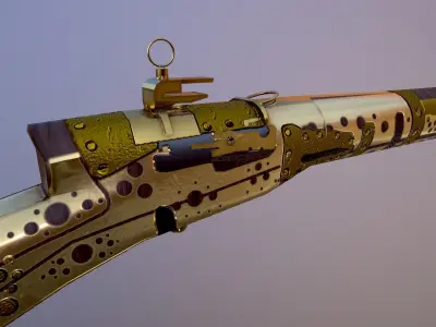 Turkish Gun Free low-poly 3D model