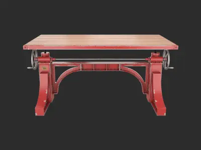Hill-Bronx vintage industrial style dining table 3D model