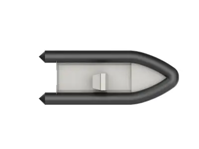 Rigid Inflatable boat hull with console 3D model