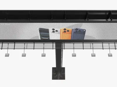 Trivision Billboard with Rotating Prisms Brand 3D model