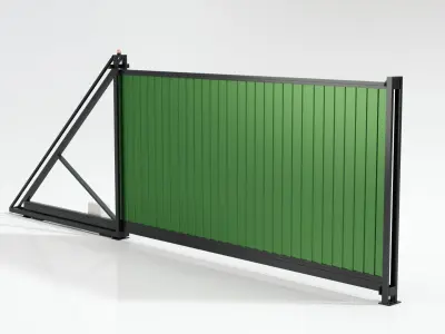 Sliding gates 3D model from CGTrader