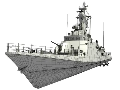 TURKISH FAST ATTACK CRAFT TCG ZIPKIN 3D model