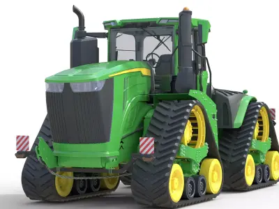 John Deere Tractor 9rx 640 Low-poly 3D model