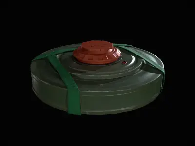 Land mine Free low-poly 3D model