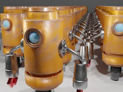 Robot Character Low-poly model Low-poly 3D model