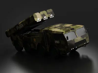 Chinese Second Artillery Long Sword Cruise Dongfeng missile 3D model