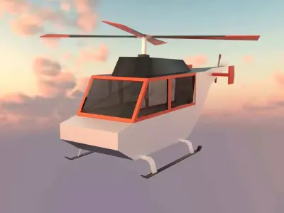 helicopter flying in sky Free low-poly 3D model purchase
