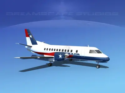 SAAB SF340 Texair 3D model