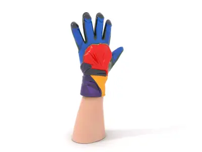Colorful Sports Glove Model Pack Low-poly 3D model