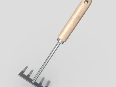 CC0 - Hand Rake Free low-poly 3D model